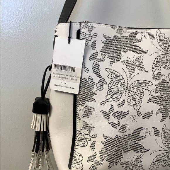 Cruise! Joanel Butterfly Hobo Bag White Black NWT - Picture 9 of 11